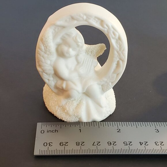 Vintage Christmas JOY Angel Candle Holder Ceramic Collection 1980's Set of 3 - Picture 8 of 14